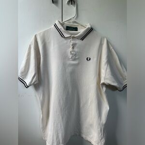 Fred Perry size 48” (XL) Made in England White Polo
